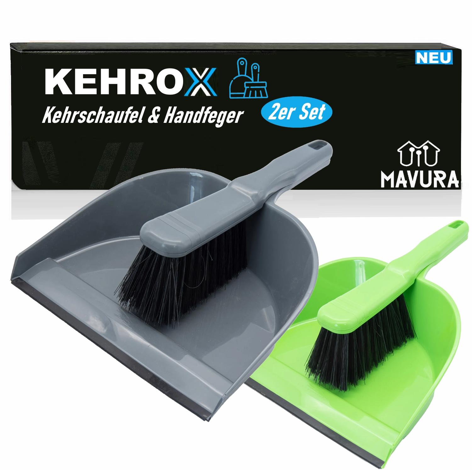 

KEHROX sweeping set dustpan hand brush hand broom sweeping set hand sweeping set 2-piece set