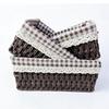 Woven Rattan Storage Basket with Lid - Snack, Sundries & Key Organizer