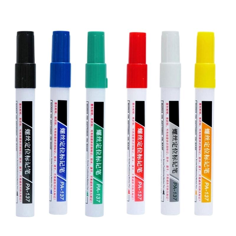 Industrial Screw Marking Pen 3mm Round Tip Portable Screw Marking Paint Marker Pen For Positioning On Metal Plastic