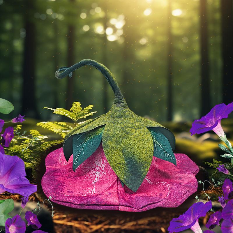 Morning Glory Horn Flower Hat Witch Hat Festival Party Performance Stage Props Party Halloween Decoration