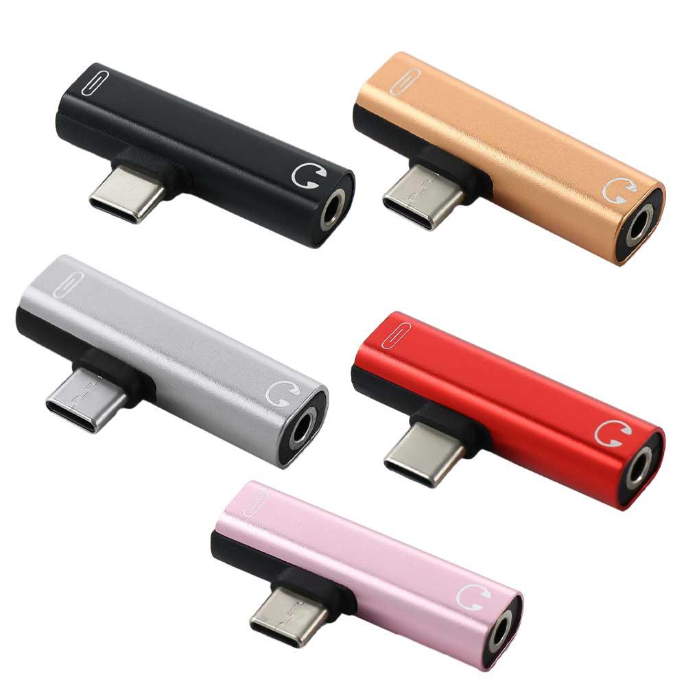 Adapter 2 In 1 Audio Adapter USB-C Charging Adapter USB Type C Adapter Audio Headphone Adapter