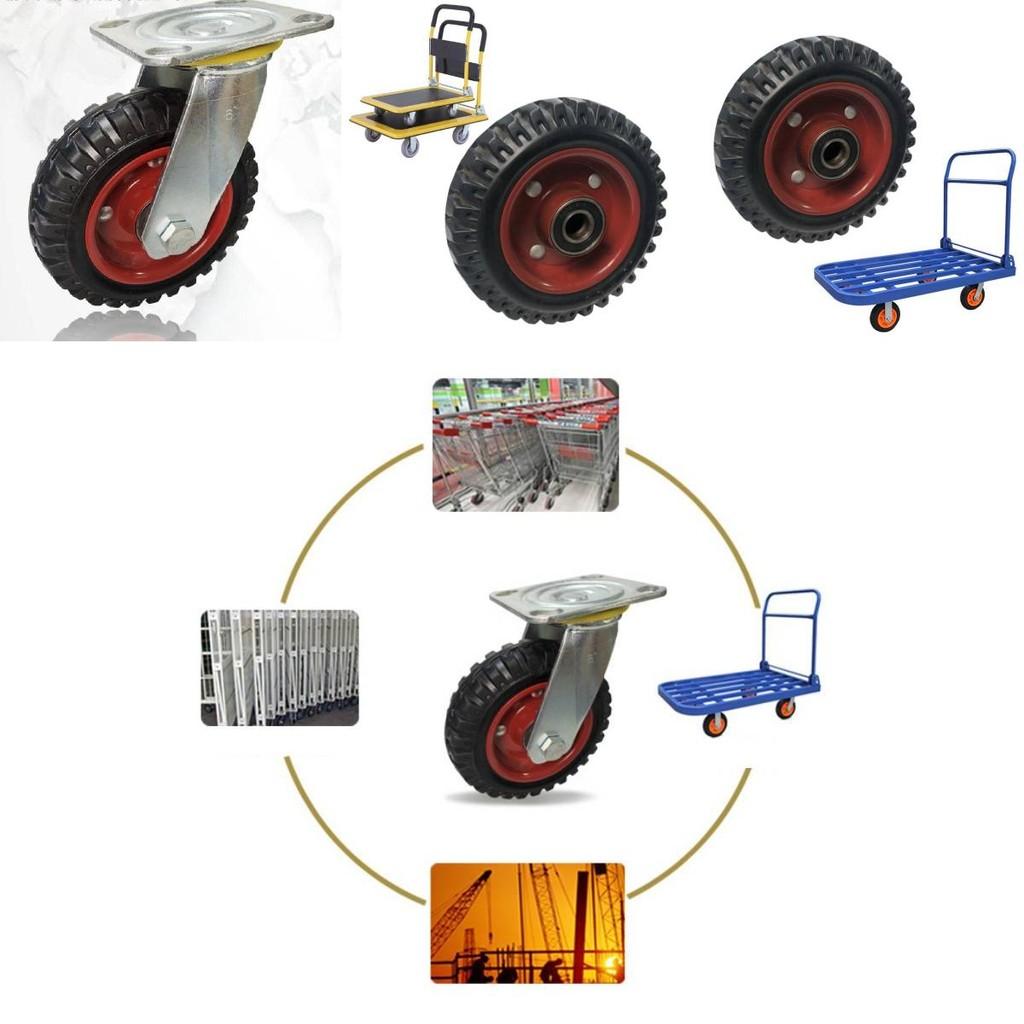 Wind Fire 10inch Flat Tread Rubber Casters With High Load Capacity For Industrial Trolleys