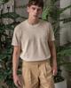 DEVERRMAN Textured Slub Pocket Short Sleeve T-Shirt (Beige)