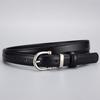 Belt Women'S First Layer Cowhide Black Thin Belt Genuine Leather Women'S Belt Classic Belt Women