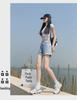 High-Waisted A-Line Denim Shorts for Women - Korean Style Summer Fashion, Wide-Leg, Casual Curling Design.