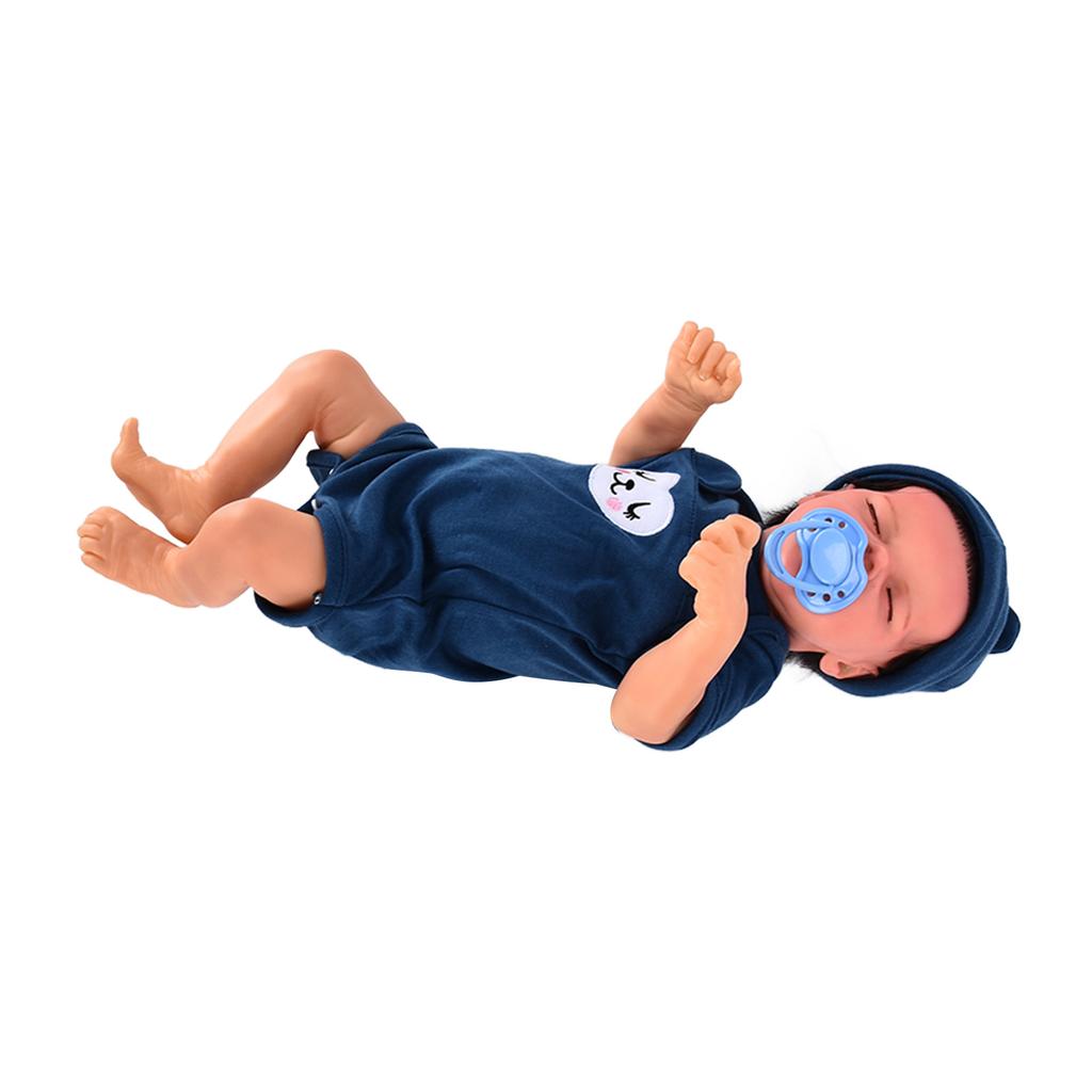Realistic Newborn Baby Doll Washable Lifelike Vinly Body Baby Doll 18 Inches with Closed Eyes for