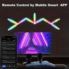 LED WIFI Smart Wall Lamp RGBIC with Remote and APP Control Dimmable, Music Synchronized Suitable for Game Room, Wall,bedroom, TV
