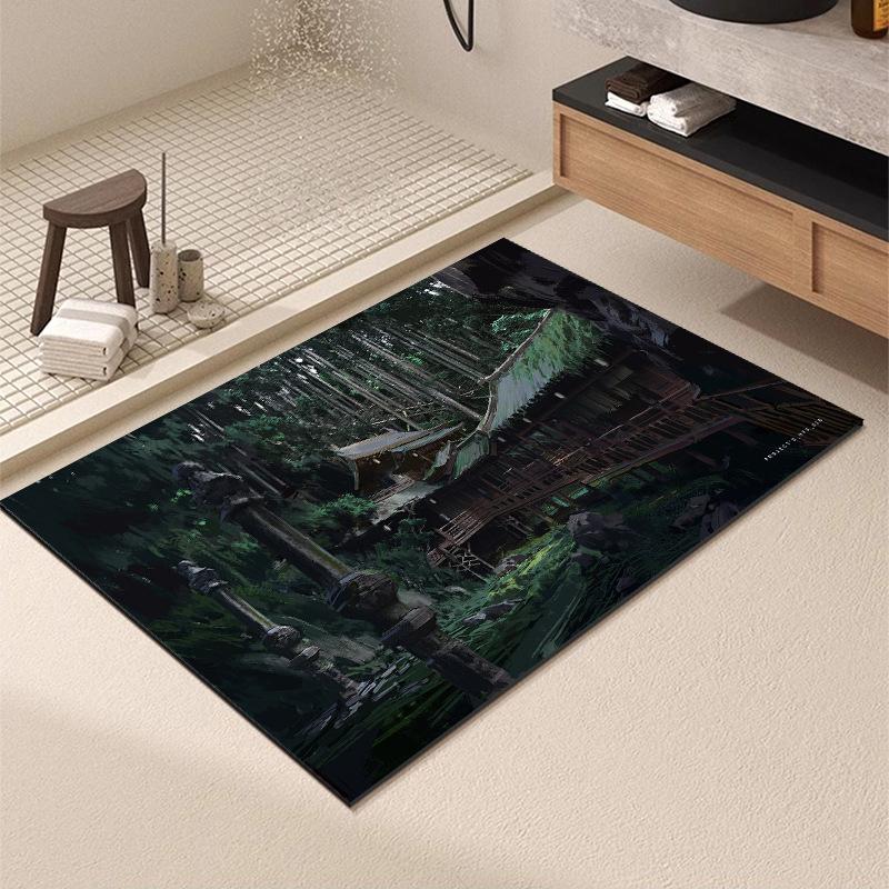 Washable Wear-resistant Diatom Mud Floor Mats Bathroom Anti-slip Mats