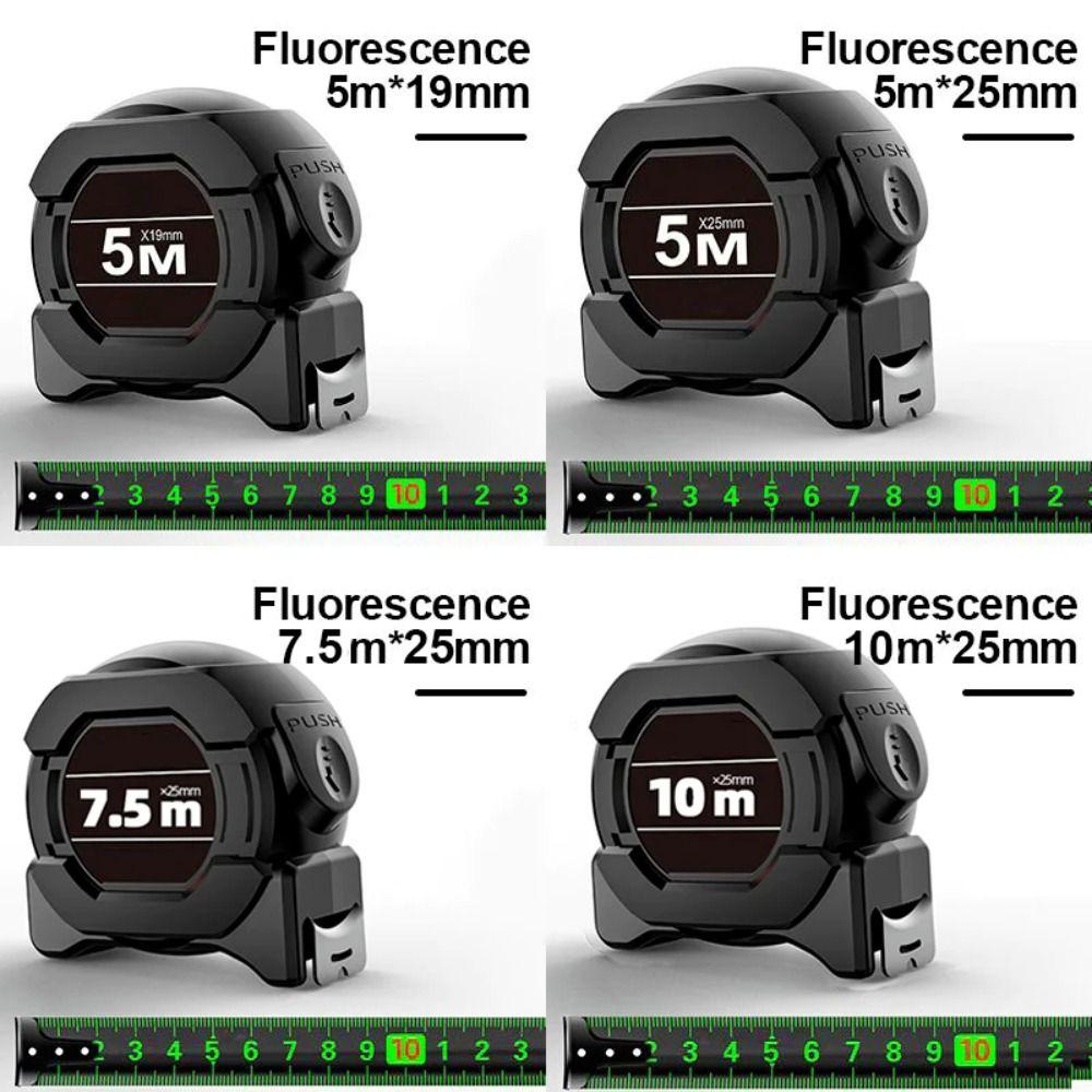 Self-locking Wear-resistant Fall Resistant Fluorescent Steel Tape Tape Measure Measuring Tape