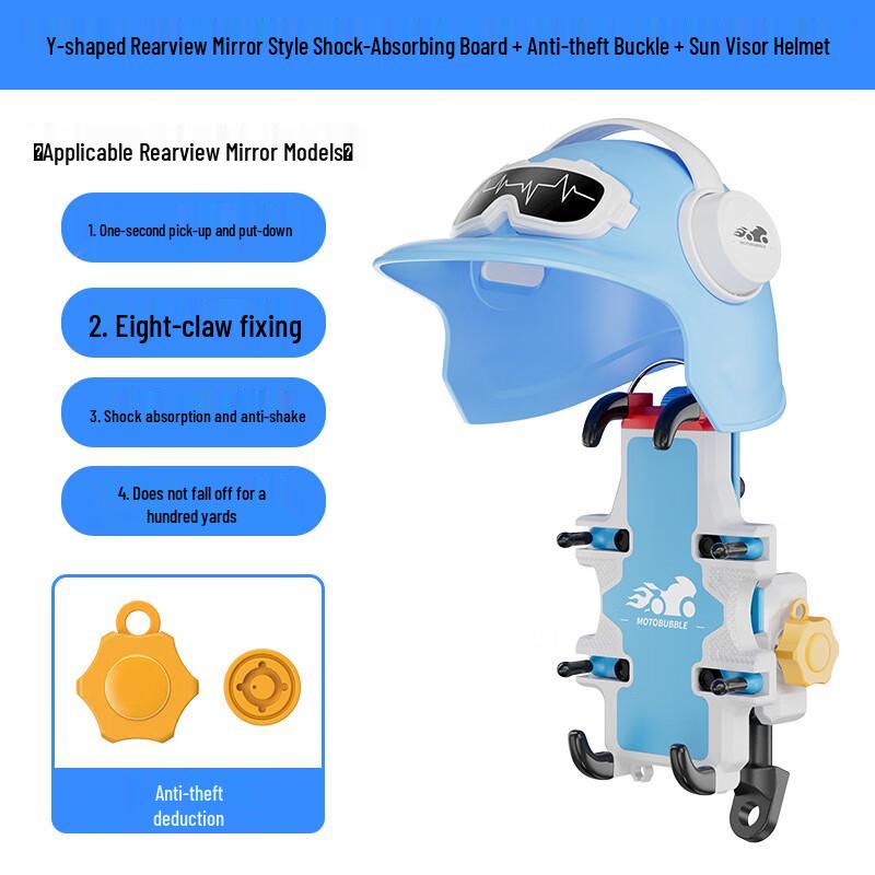 Motorcycle Scooter Phone Holder - Rearview Mirror Mount 1