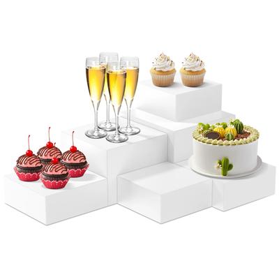 3/6 Stück Acryl Buffet Erhöher Lebensmittel Präsentationsständer Desktop Catering Dessert Kuchen Party Buffet Schmuck Display Dekorationsbox