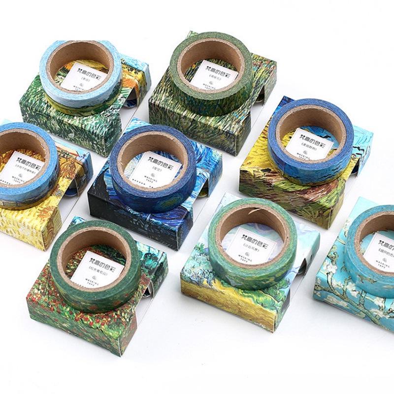 Van Goah Pintura Washi Tape Estrelado Noite Íris Damasco Fitas Adesivas Máscara Adesivos Deco A6186