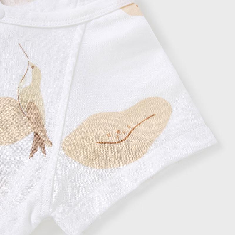 TONGTAI Baby Short Sleeve Gauze Bodysuit