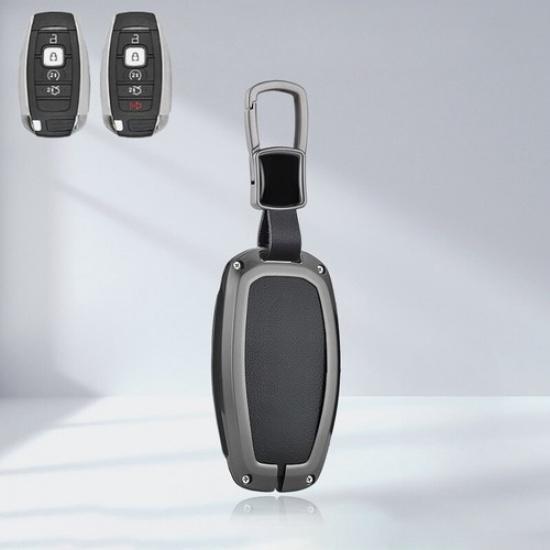 Zinc Alloy Leather TPU Car Key Case Cover For Lincoln MKX MKC MKZ Continental