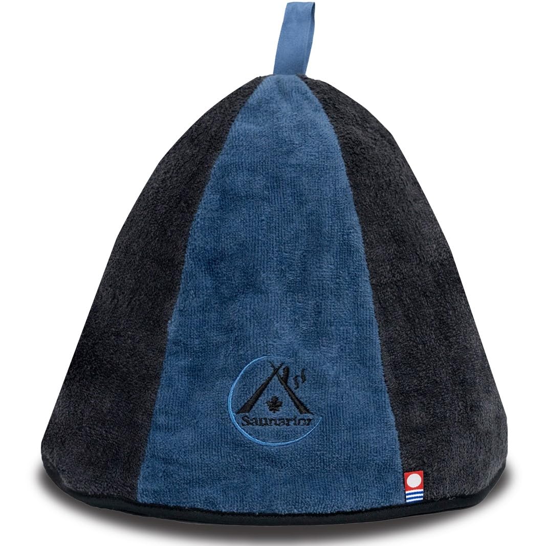 

Sauna Hat Imabari Towel Large Deep Popular Sauna Hat x [Saunarior] Men s Women s (Black Navy)