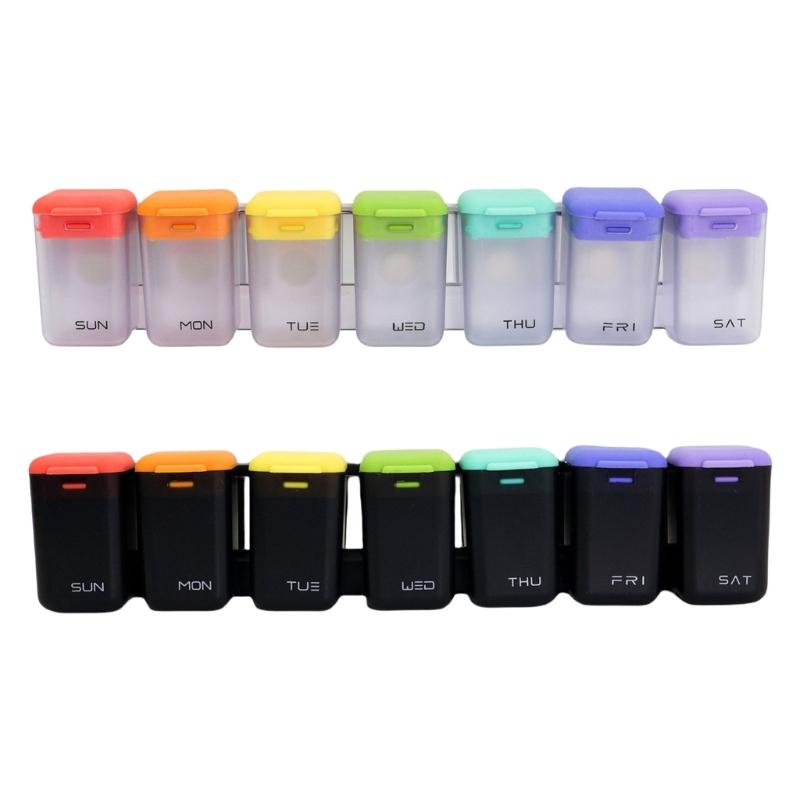Transparent Refrigerator Mounted Pills Case With Silicone Lid Travel Friendly Medicine Container Tablets Organiser