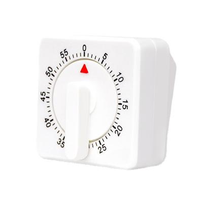 Mechanischer Küchentimer, quadratisch, 60 Minuten, tragbarer, batterieloser Timer zum Kochen, Backen und Zeitmanagement