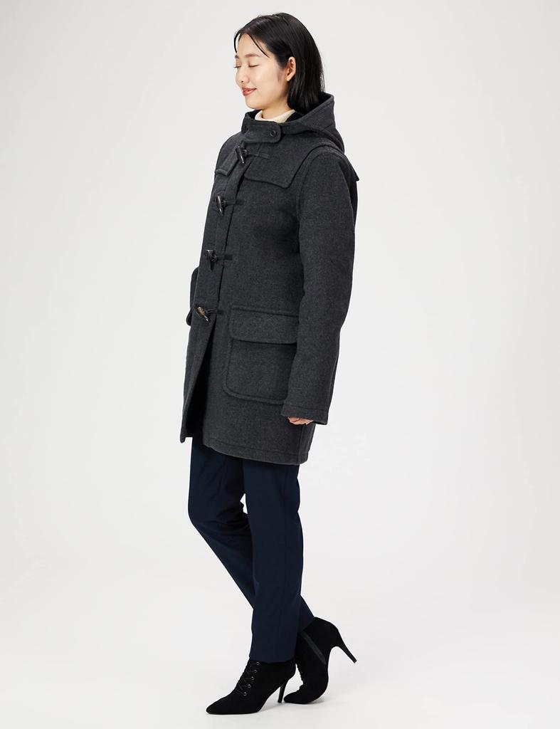 London Tradition Official Long Duffle Size Mid M British-Made Coat, Rina, Women's, 170, Grey,