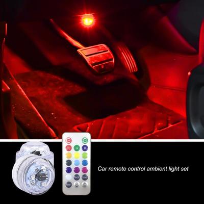 Atmosférická LED světla pro auto, změna barvy, ambientní osvětlení, LED světla do auta s dálkovým ovládáním, automobilová světla pro interiér auta a...