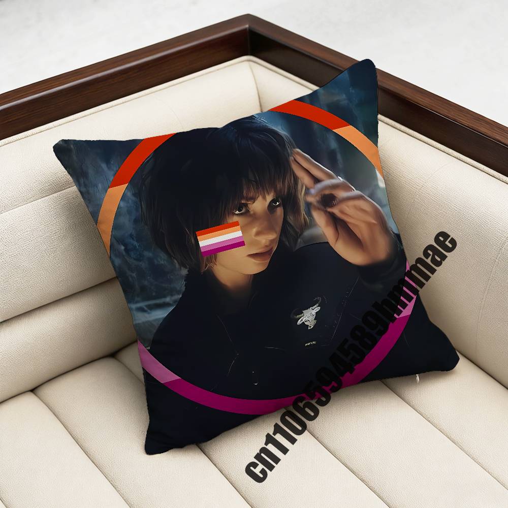 For Maya Hawke Cat Throw Pillow Case Sham xcm Decoration Square Chair Pillowcase Pad Cover