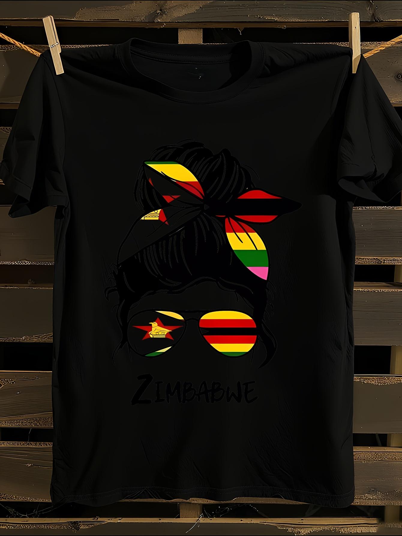 Funny Zimbabwean Flag Graphic Tshirt M