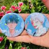 58mm Anime The Summer Hikaru Died Tsujinaka Yoshinori Cosplay COSTUME Badge Pin SPTE Tinplate Brooch Prop Xmas Gift