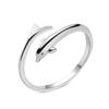 Dolphin-Inspired Adjustable Open Ring - Cute, Creative Korean Style Marine Animal Design