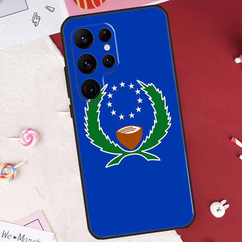 Pohnpei Ponape Flag Case For Samsung Galaxy S26 Ultra S23 S22 S21 S20 S24 S25 Ultra S10 Plus S25 FE Cover Shell