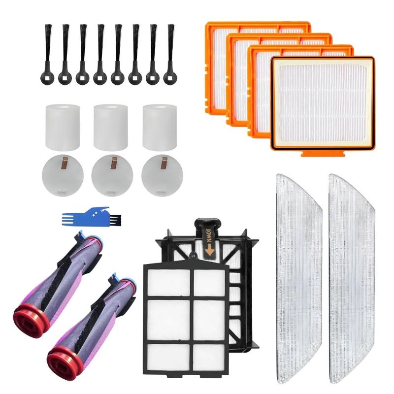 Replacement Parts for AV2800ZE RV2820YE RV2820ZE Robotic Vacuums Including Roller Brushes Filters and Mop Pads 1