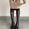 Women'S Warm  Mesh Fleece Tights  Insulated Pantyhose Skin Effect Translucent Stockings Sexy Underwear High Elastic Leggings