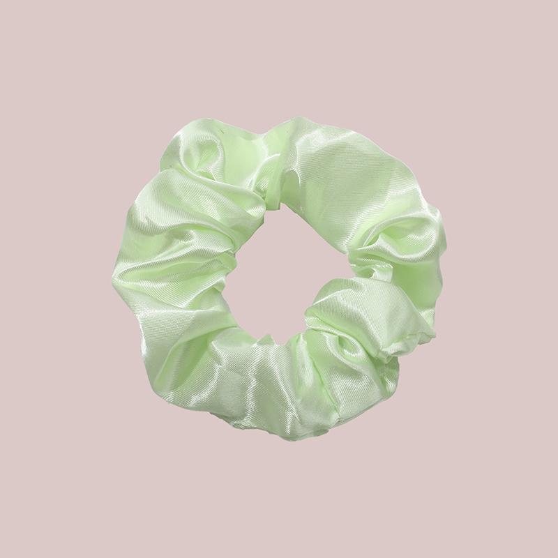 8Pcs  Satin Fabric Sausage Loop Hair Rings Set Solid Colour Fabric Loop Hair Rope Hair Scrunchies Scrunchy Black Coffee