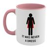 Personalizovaný keramický hrnek pro posílení žen Nikdy to nebyly šaty Motivační hrnek na kávu Trendy nápojové sklo Dárek pro milovníky kávy