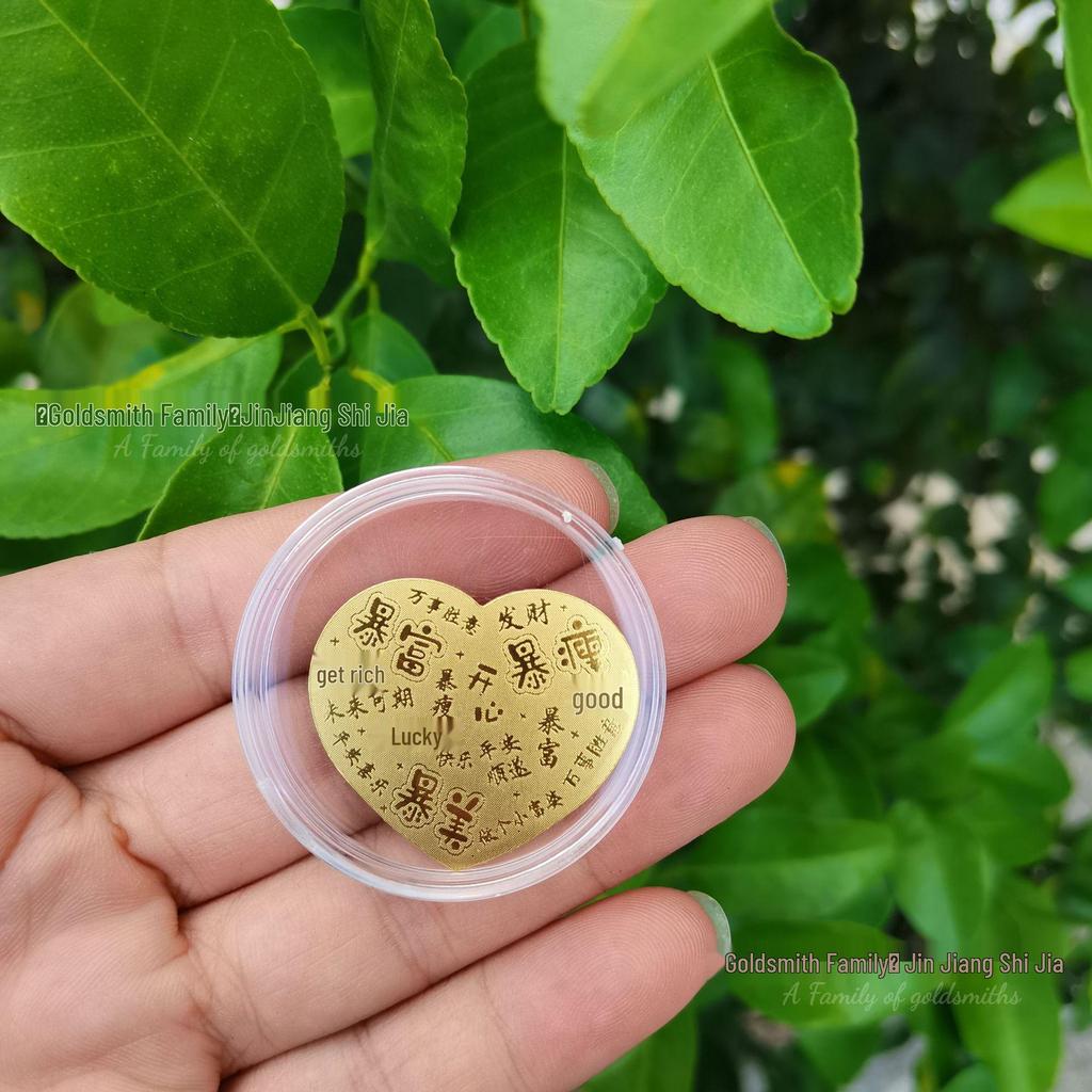 999 Guldfolie Mobilklistermärke - Inflödande Rikedom, Välståndsguden Födelsedagspresent