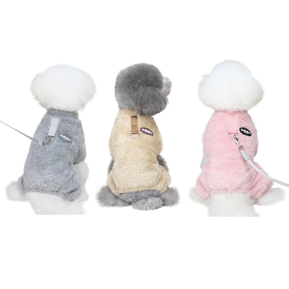 Winter Pet Dogs Clothes Warm Fleece Dog Jumpsuit Jacket With Pull Ring French Bulldog Puppy For Small Medium Dogs Clothing