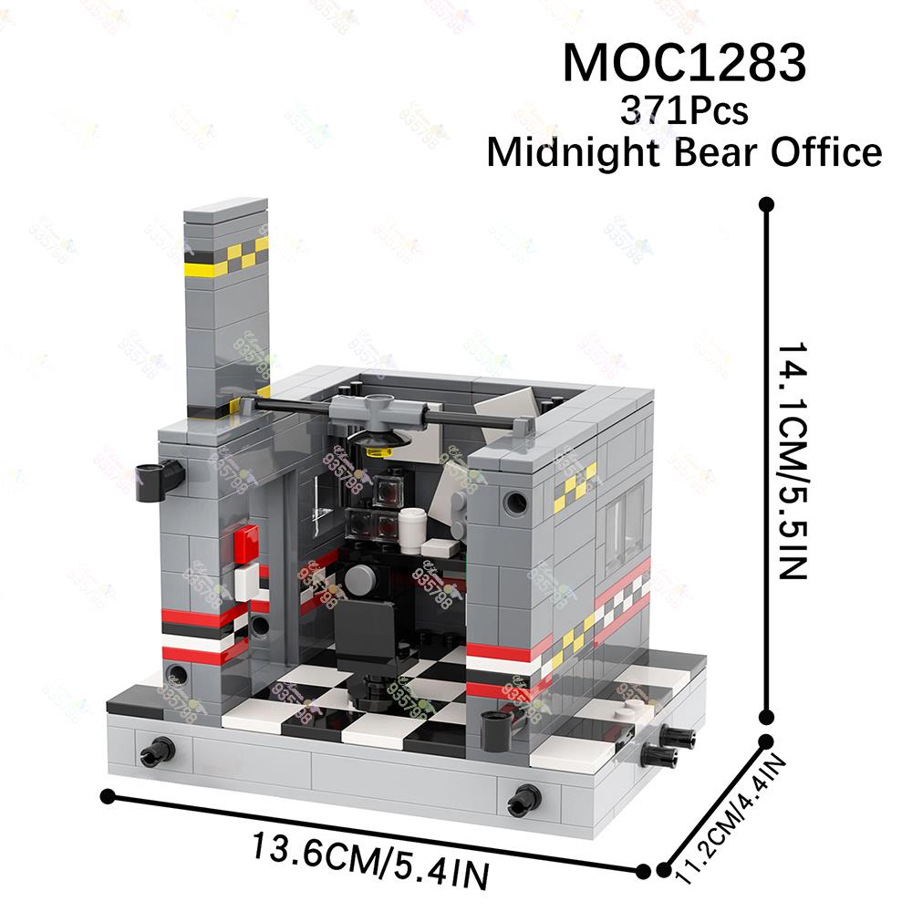 

MOC1283 Horror Game Office Scene Building Blocks Creative Character Work Space Model Decoration Assembly Brick Toys For Children
