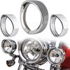 Motorcycle Headlight Assembly Black/Silver Color Headlight Lamp Trim Rings Cover 4.5/7Inch Headlight Trim Rings