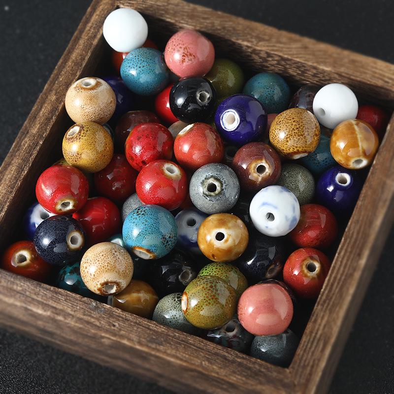 16mm Retro Ceramic Beads for DIY Bracelets & Necklaces