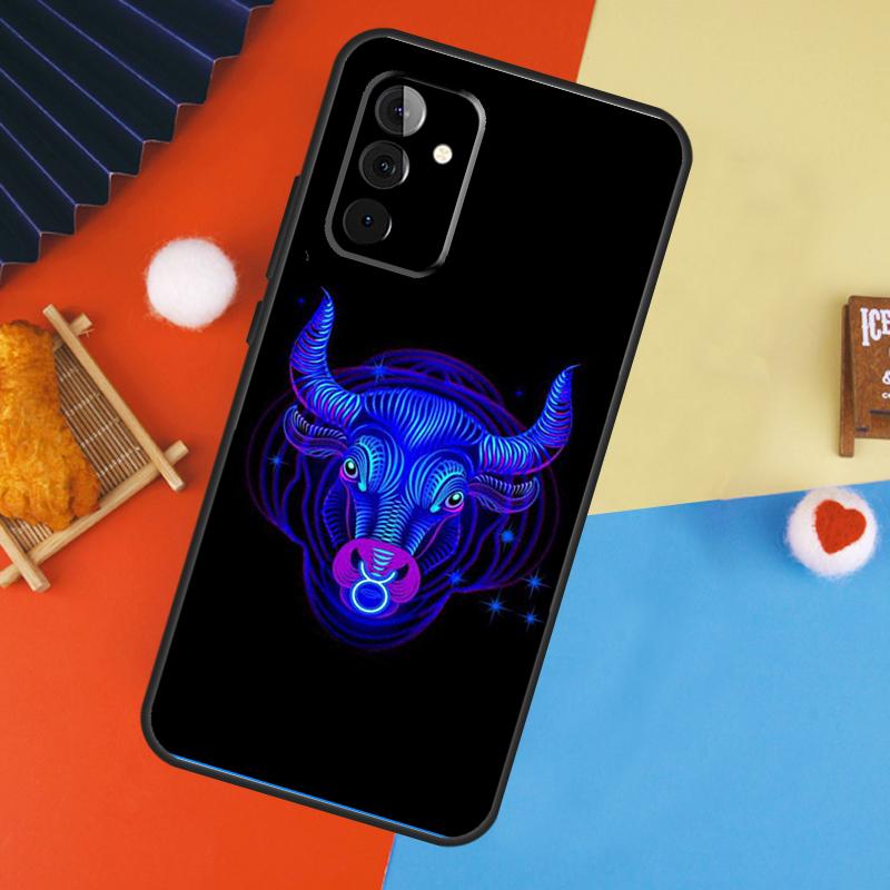 Neon Zodiac Signs Case For Samsung Galaxy A14 A34 A54 A55 A35 A15 A73 A53 A33 A23 A13 A12 A32 A52 A51 Cover
