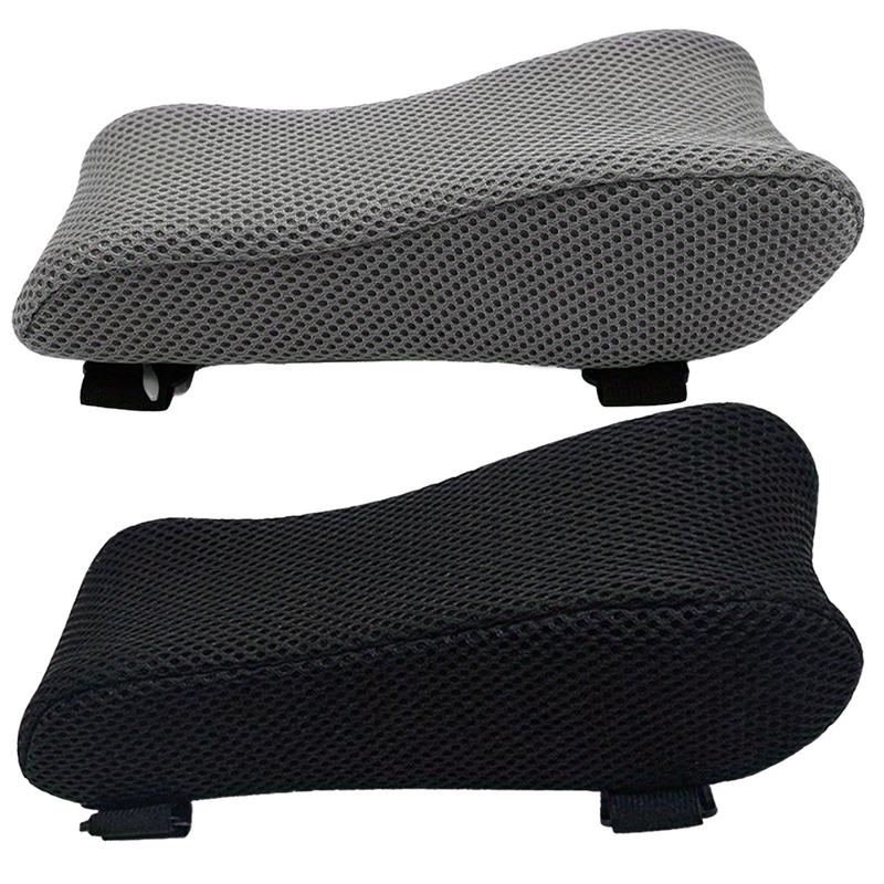 Memory Foam Chair Armrest Pads Black Grey Computer Chair Armrest Cushion Relief Elbows Forearm Pressure Pad For Home Offiices