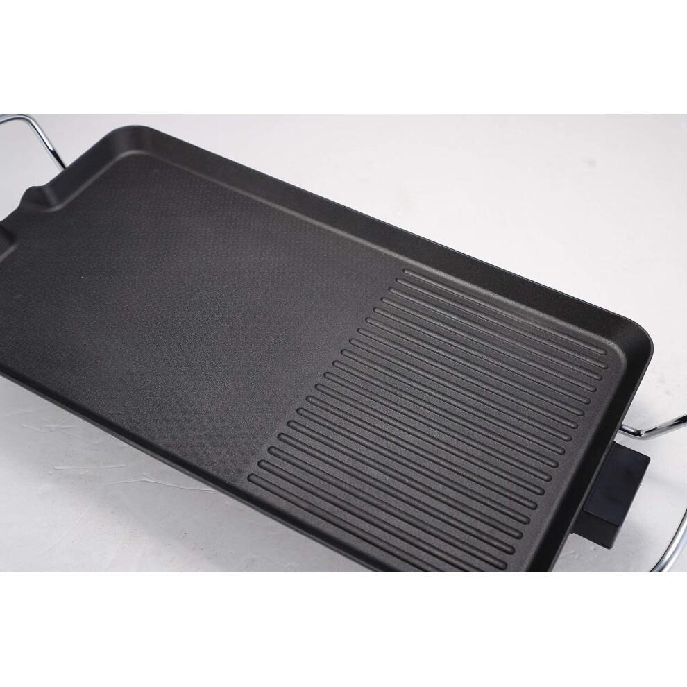 (XL(67x29.5x8.5cm)) Electric Teppanyaki Table Top Non-Stick Plates BBQ Grill