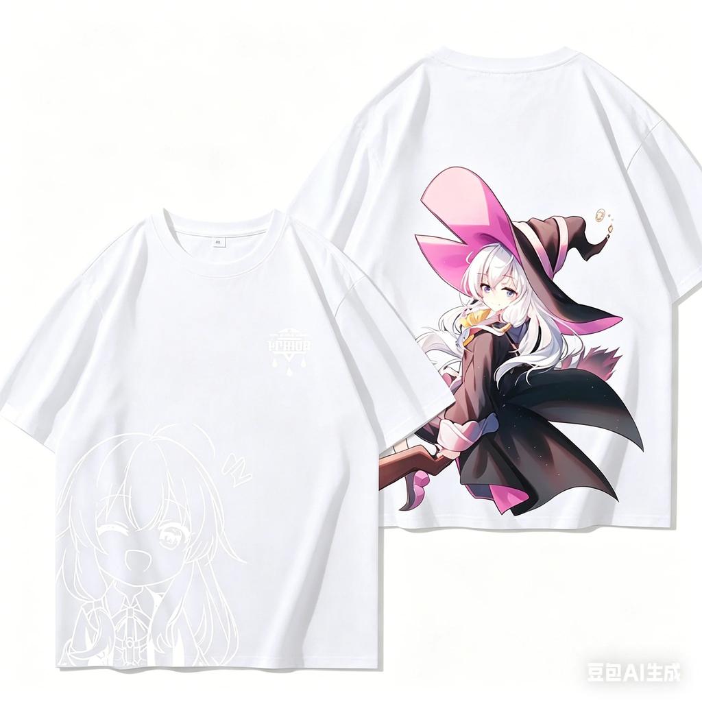 Wandering Witch The Journey of Elaina Anime Lover T Shirt Year Round Clothing Personality Clothes Plus Size Unisex New Model Tee
