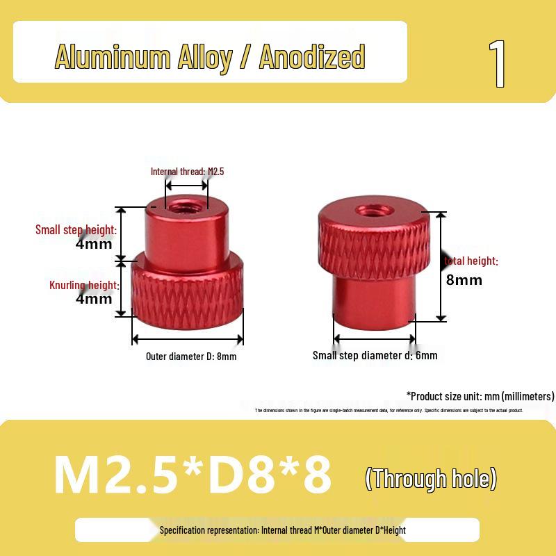 National Standard Aluminum Knurled Hand-Twist Nut M3-M10