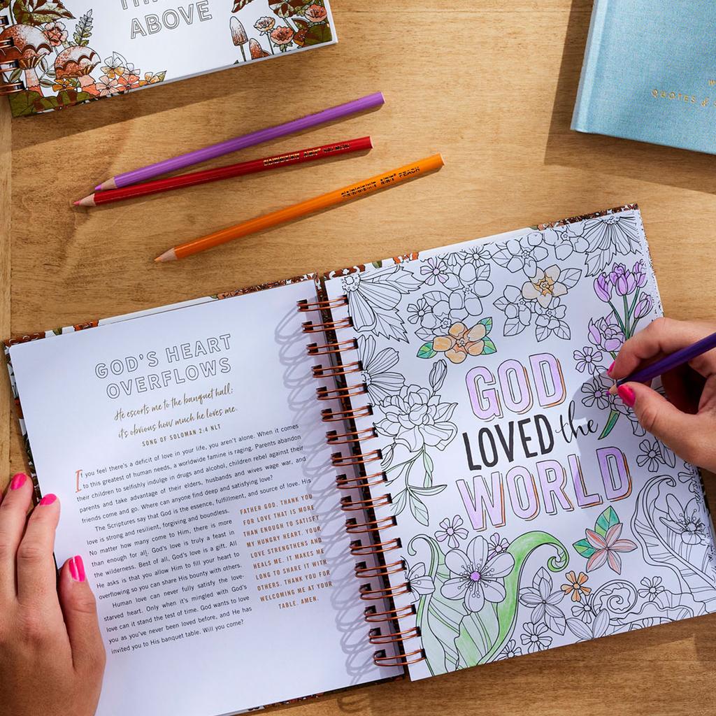 Blumen Malbuch für Erwachsene auf Glaubensbasis Glatte Papierstruktur Inspirierendes Buch Biblisches Malbuch für Frauen Blumenkunst