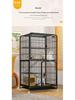Large Double-Layer Indoor Cat Villa: Space-Saving, Portable Cage with Nest