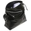 adidas Originals Trefoil Metal Logo Polyurethane Crossbody Shoulder Bag Large Women Bags Black KS5157