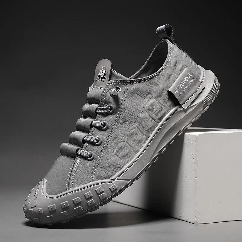 Canvas Loafers Breathable Autumn lace up comfortable Casual Shoe Outdoor Sneakers shoes Men's Vulcanize Shoes Men Fashion