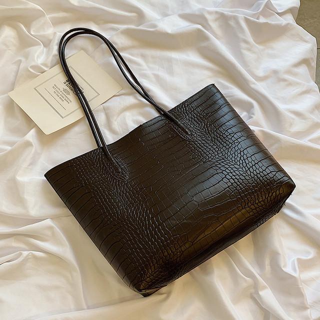 Ladies Handbag Tote Bags Large Capacity Shopper Designer Handbags for Women Fashion Stone PU Leather Casual Luxury Shoulder Women's Bags