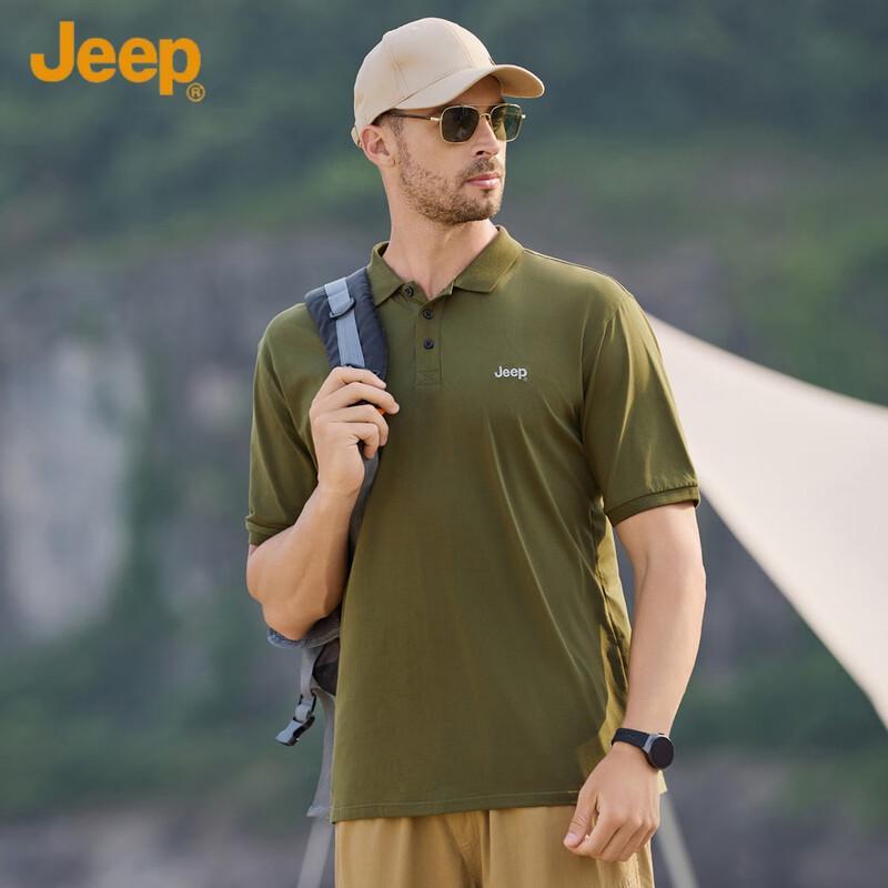 JEEP Men s Soft Breathable Outdoor Casual POLO Shirt 3XL