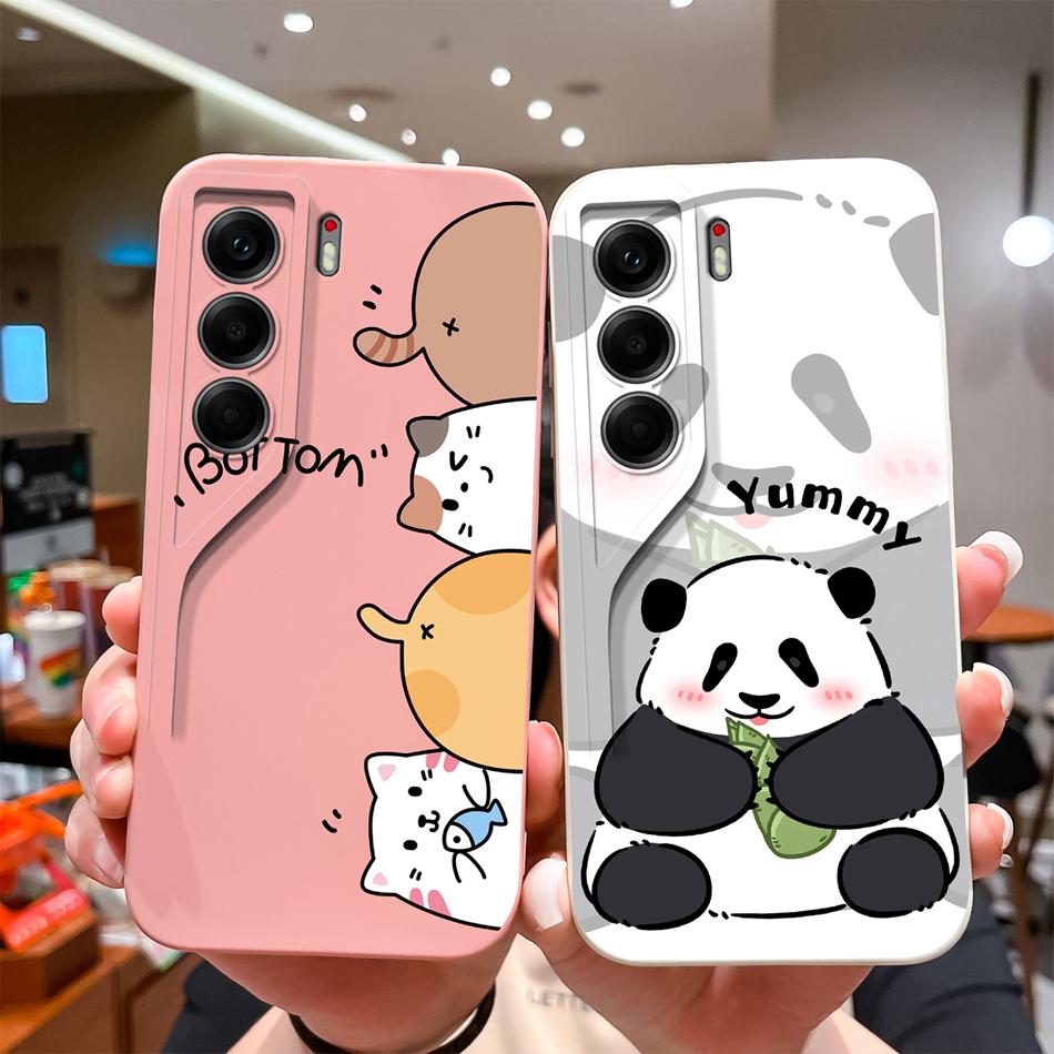 For Tecno Camon 40 Pro Phone Case Cute Animals Soft Back Cover Liquid Silicone Phone Shell For Camon40 Pro 4G 5G Anti Drop Funda