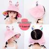 Girls' Double-Sided Wide-Brim UV Protection Summer Sun Hat